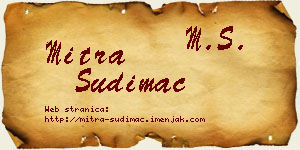 Mitra Sudimac vizit kartica